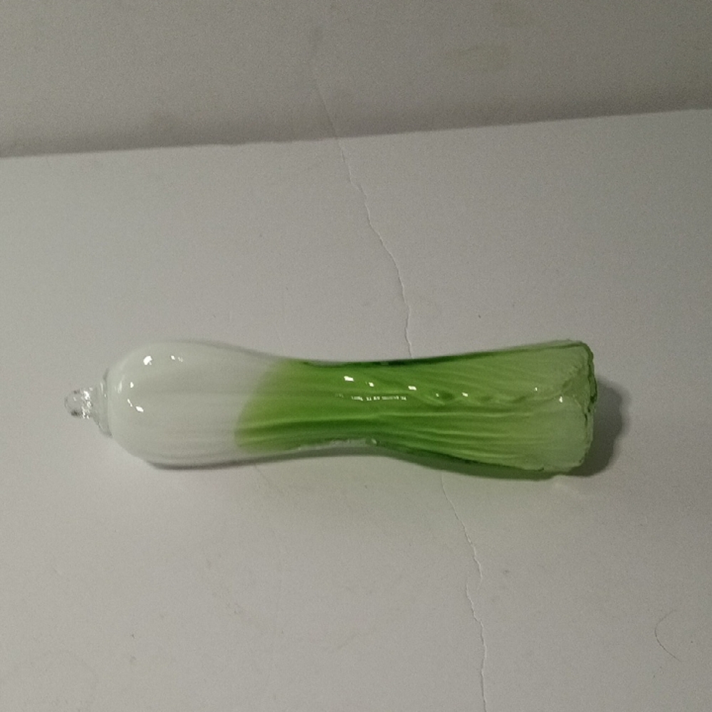 Murano Style Glass Celery Art Piece